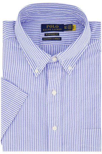 Polo Ralph Lauren overhemd korte mouw blauw/wit