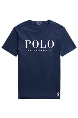 Polo Ralph Lauren Polo Ralph Lauren Big & Tall ronde hals t-shirt donkerblauw met opdruk
