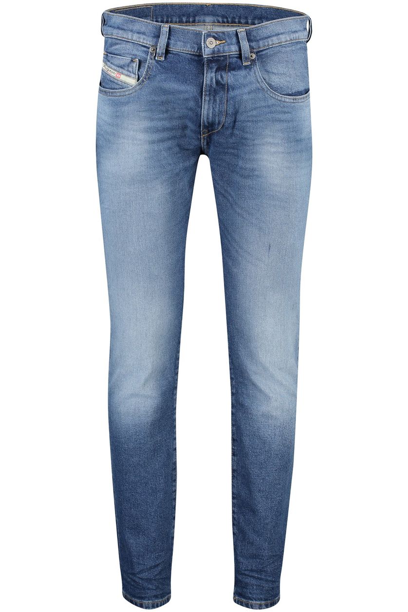 Diesel nette jeans blauw effen katoen D-strukt zonder omslag