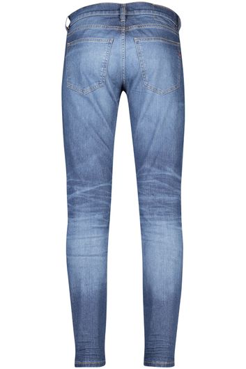 Diesel stoere  jeans blauw effen katoen