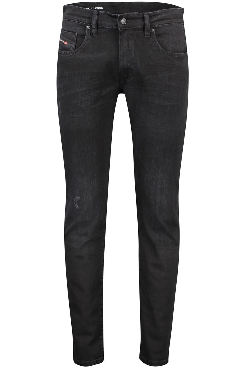 Diesel nette jeans zwart effen katoen D-strukt zonder omslag