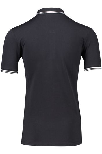 Airforce polo double stripe donkerblauw