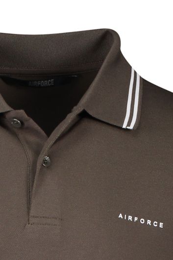 Airforce polo double stripe bruin