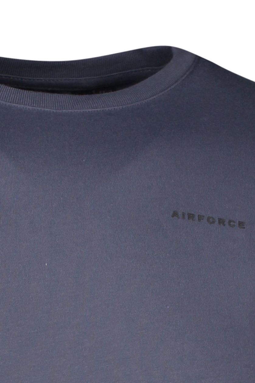 Airforce t-shirt blauw basic met logo
