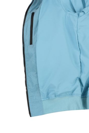 Airforce zomerjas blauw effen rits slim fit met capuchon