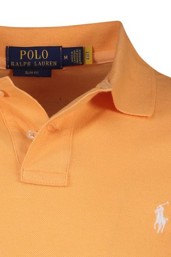 Polo Ralph Lauren poloshirt Slim Fit oranje effen 100% katoen