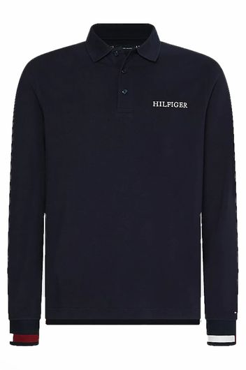 Tommy Hilfiger polo lange mouw  donkerblauw