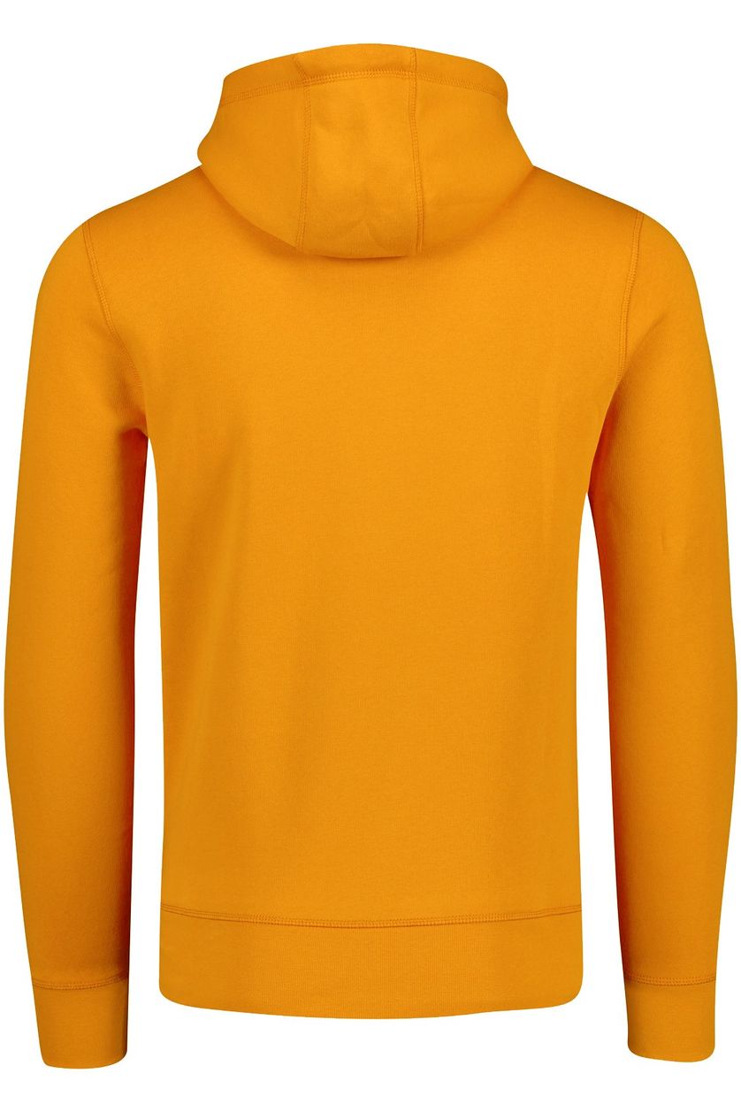 Tommy Hilfiger sweater geel effen katoen capuchon