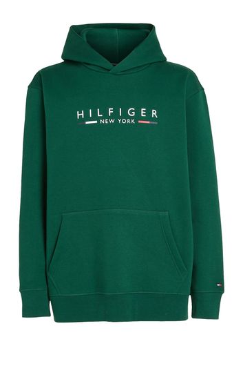 Tommy Hilfiger hoodie groen met logo katoen