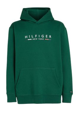 Tommy Hilfiger Tommy Hilfiger hoodie groen met logo katoen