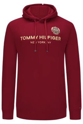 Tommy Hilfiger Tommy Hilfiger Big & Tall hoodie rood geprint katoen