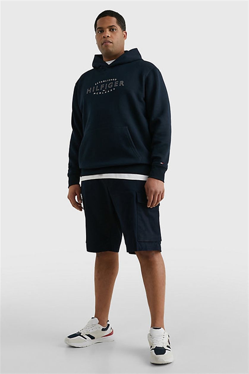 Tommy Hilfiger hoodie wijde fit donkerblauw Big & Tall