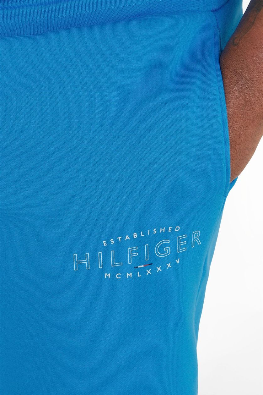 Tommy Hilfiger Big & Tall joggingshort blauw effen katoen