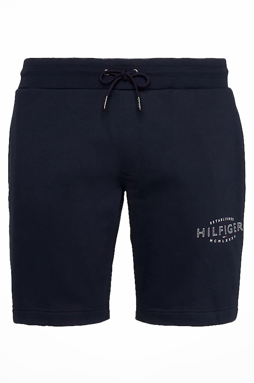 Tommy Hilfiger korte broek Big & Tall katoen donkerblauw effen met logo
