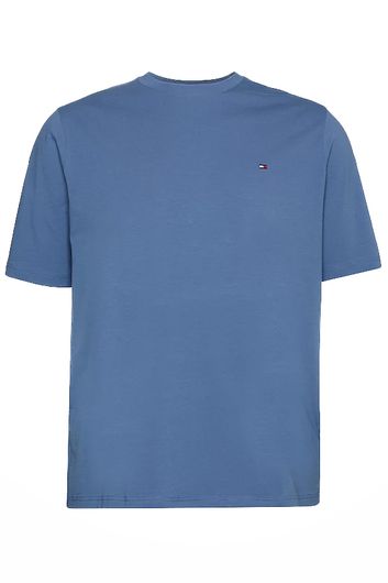 Tommy Hilfiger Big & Tall t-shirt blauw ronde hals effen blauw korte mouw