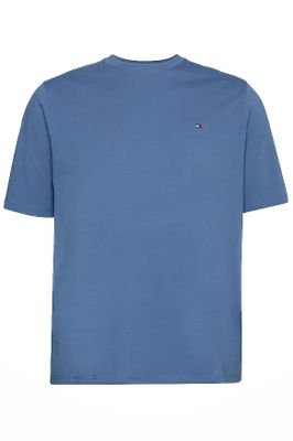 Tommy Hilfiger Tommy Hilfiger Big & Tall t-shirt blauw ronde hals effen blauw korte mouw
