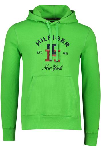 Tommy Hilfiger sweater groen met print katoen
