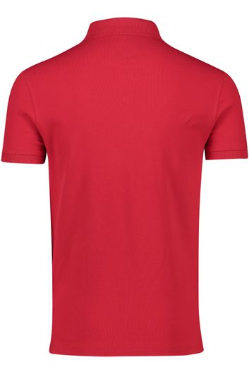 Tommy Hilfiger polo slim fit rood effen 