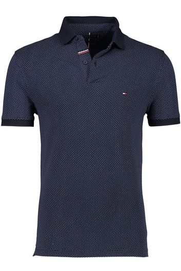 Tommy Hilfiger polo donkerblauw geprint