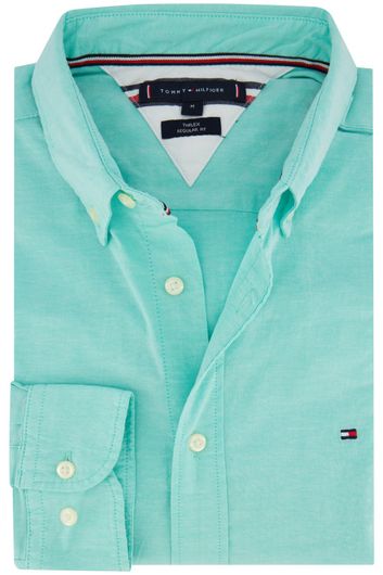 Tommy Hilfiger overhemd groen Regular Fit
