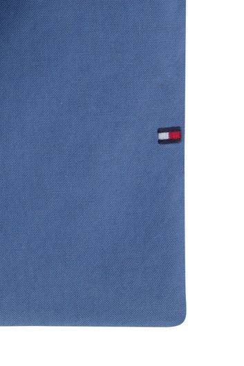 casual overhemd Tommy Hilfiger blauw effen katoen normale fit 