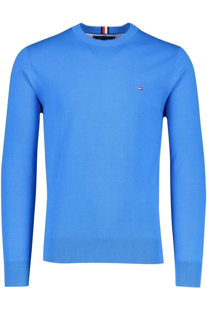 Blauwe Tommy Hilfiger sweater katoen 