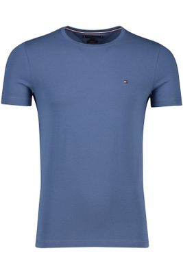 Tommy Hilfiger Tommy Hilfiger t-shirt blauw effen extra slim fit katoen