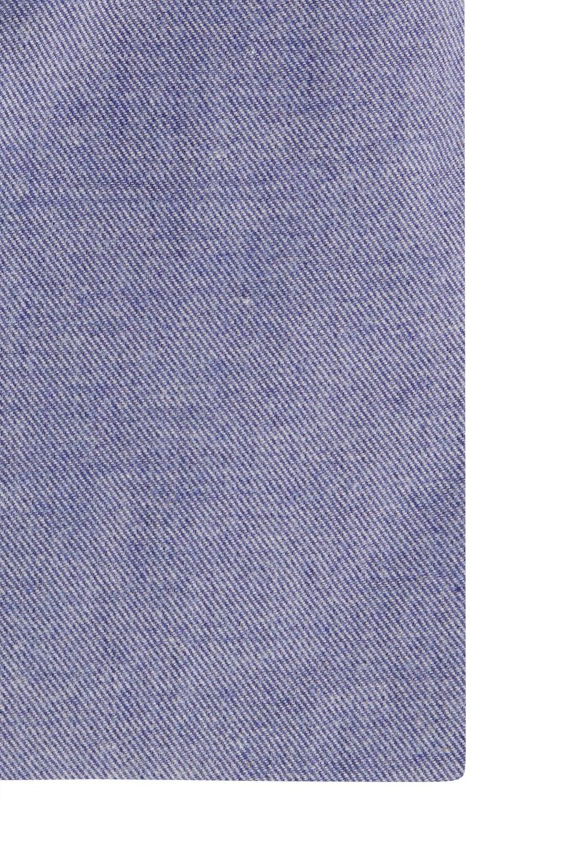 Ledub business overhemd Slim Fit Premium blauw effen katoen