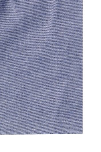 business overhemd Ledub blauw effen katoen slim fit 