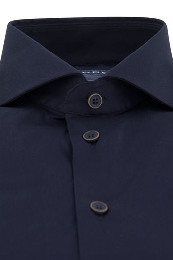 Ledub business overhemd Slim Fit donkerblauw effen katoen