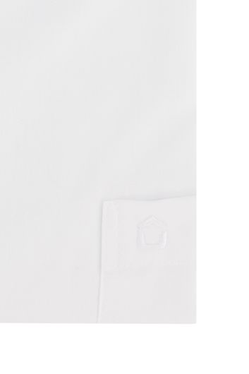 Ledub business overhemd Modern Fit normale fit wit uni 100% katoen
