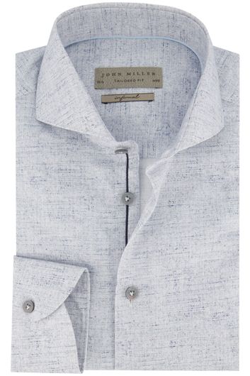 John Miller business overhemd John Miller Tailored Fit normale fit blauw geprint katoen