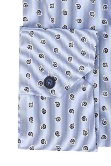 business overhemd Ledub Modern Fit lichtblauw katoen normale fit 