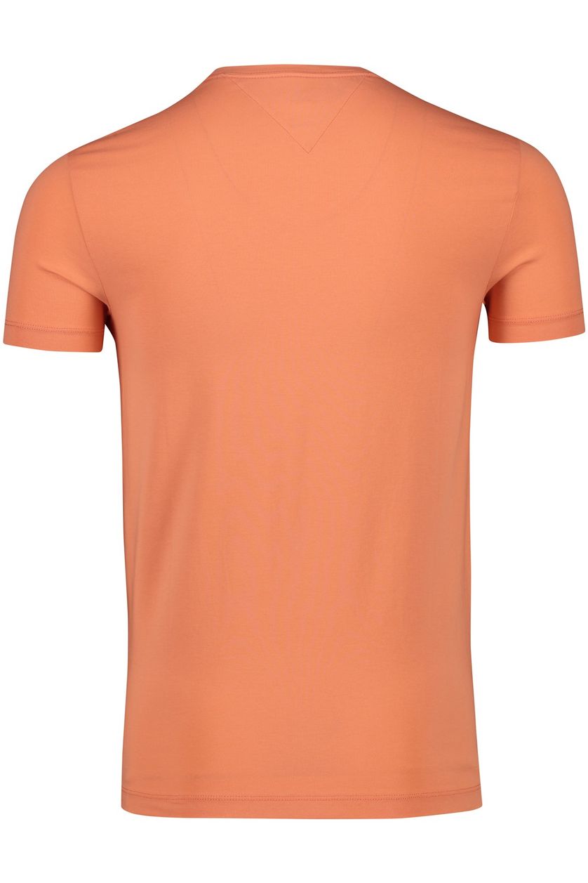 Tommy Hilfiger t-shirt katoen peach effen extra slim fit