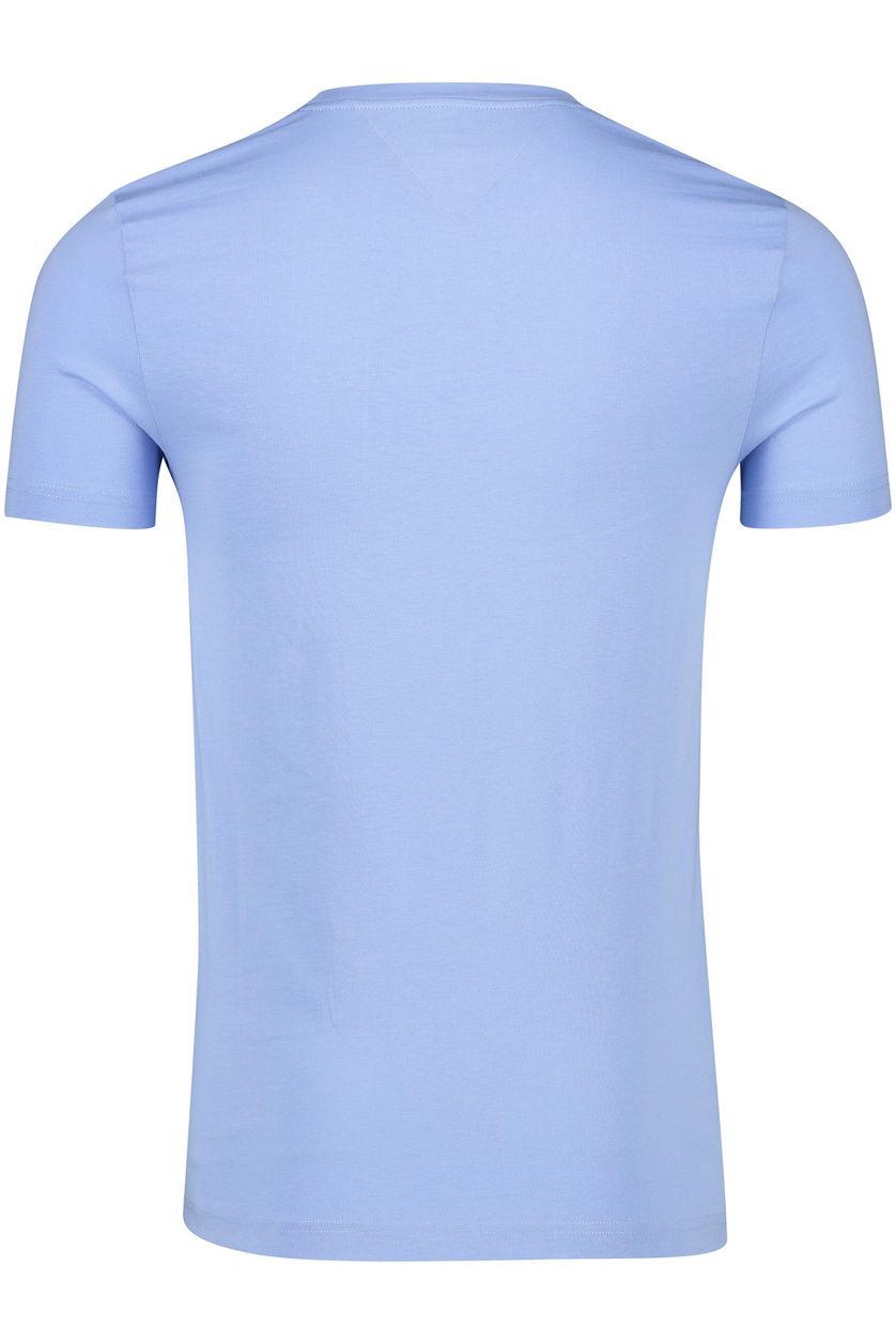 Tommy Hilfiger t-shirt katoen lichtblauw opdruk slim fit