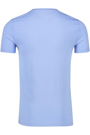 Tommy Hilfiger t-shirt lichtblauw opdruk slim fit katoen