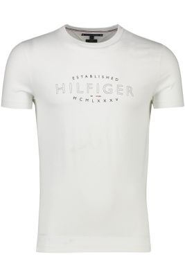 Tommy Hilfiger Tommy Hilfiger t-shirt wit opdruk slim fit katoen