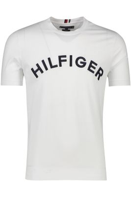 Tommy Hilfiger Tommy Hilfiger t-shirt wit met zwart opdruk katoen