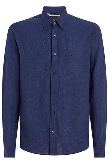 Tommy Hilfiger overhemd donkerblauw big & tall linnen