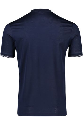 Paul & Shark t-shirt blauw effen met logo