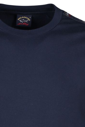 Paul & Shark t-shirt donkerblauw uni ronde hals