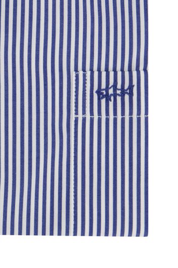 Paul & Shark zakelijk overhemd wijde fit blauw gestreept katoen