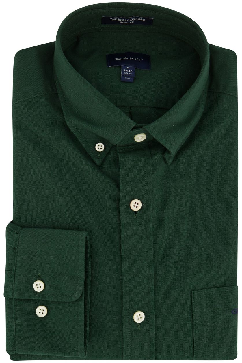 Casual groen overhemd Gant normale fit katoen