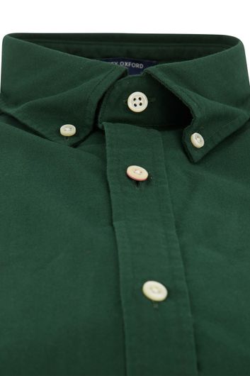 Groen effen katoenen Gant casual overhemd normale fit