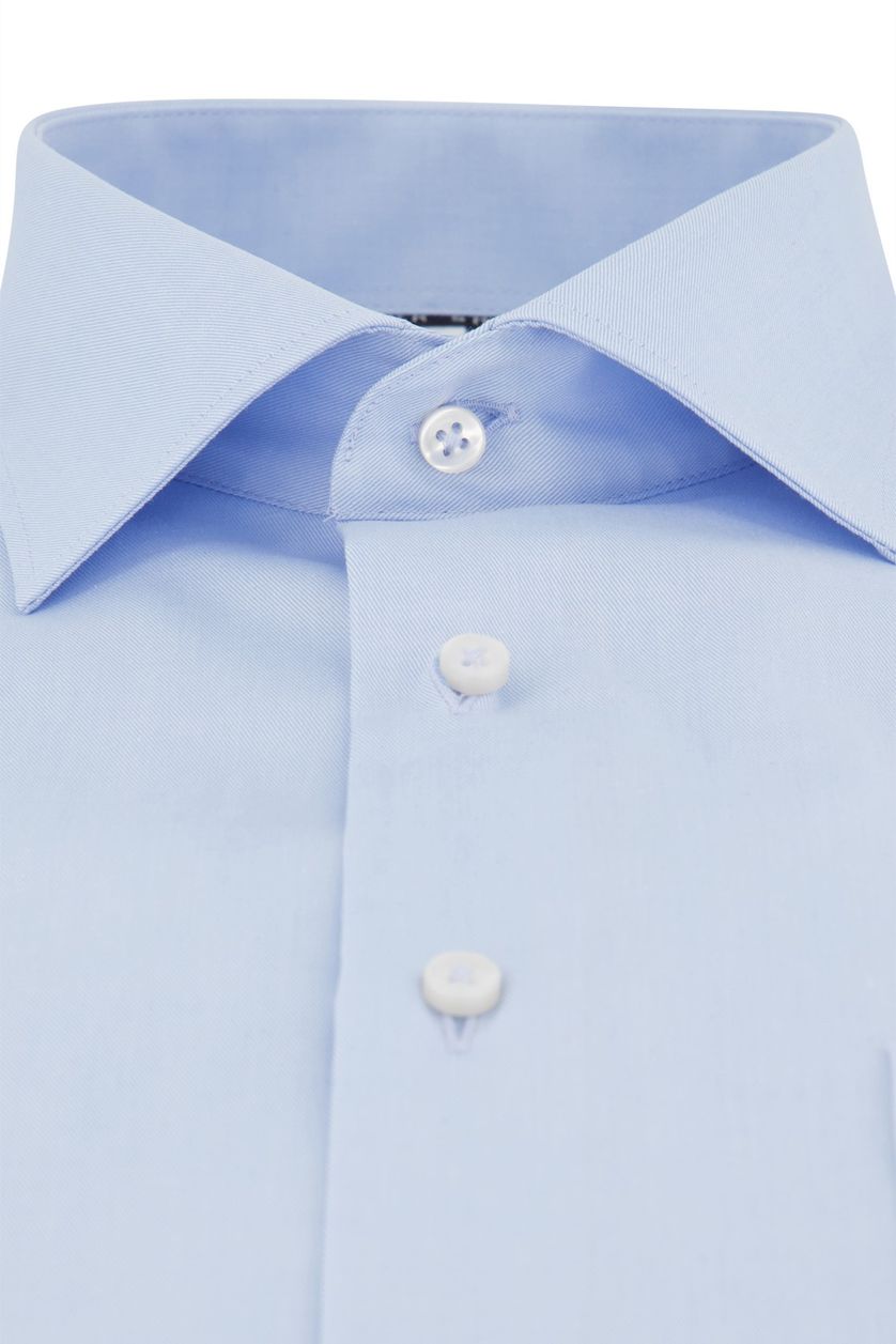 Eterna business overhemd Comfort Fit blauw uni katoen normale fit