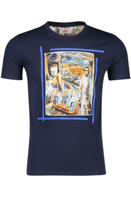 Bob Donkerblauwe Bob t-shirt geprint katoen 