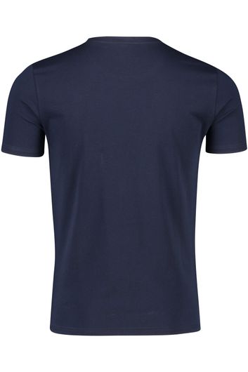 Donkerblauwe Bob t-shirt geprint katoen 