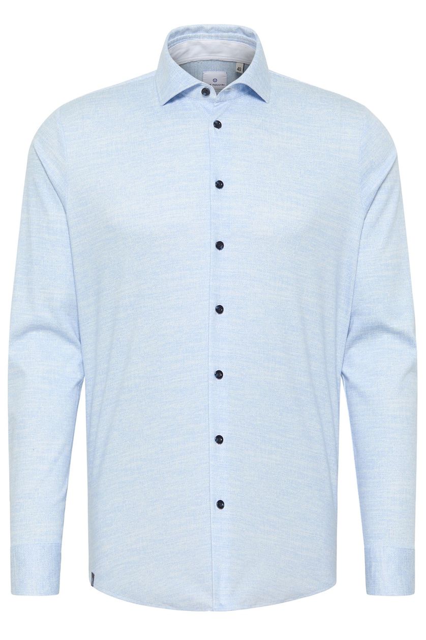 Blue Industry casual overhemd lichtblauw semi-wide spread boord slim fit