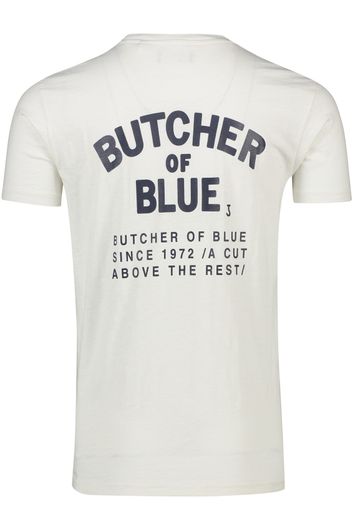 Butcher of Blue t-shirt wit effen