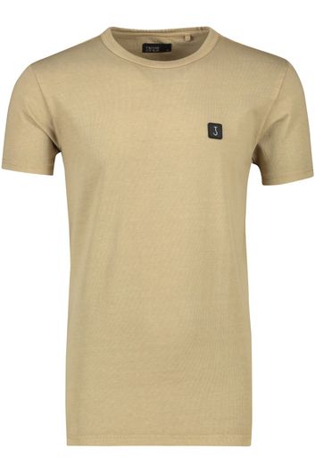 Bucther of Blue t-shirt camel effen normale fit